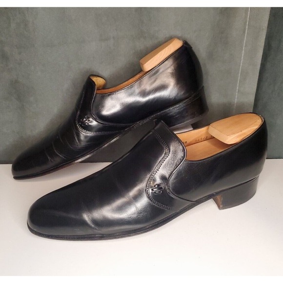 Johnston & Murphy USA Made Aristocraft Black Slip On Dress Shoes US 12 AA - Picture 2 of 13